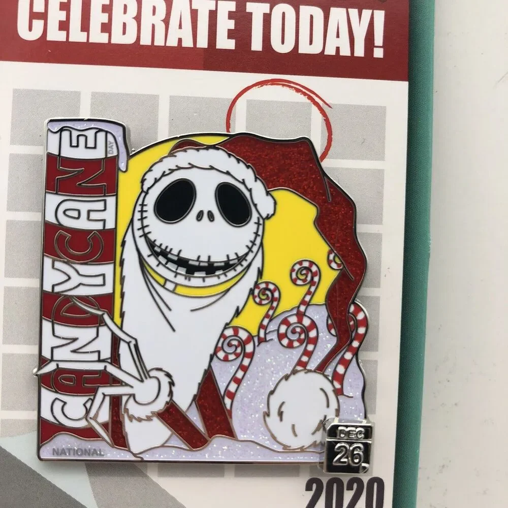 Disney Parks LE Pin Jack Skellington Nightmare Before Christmas Candy Cane Day
